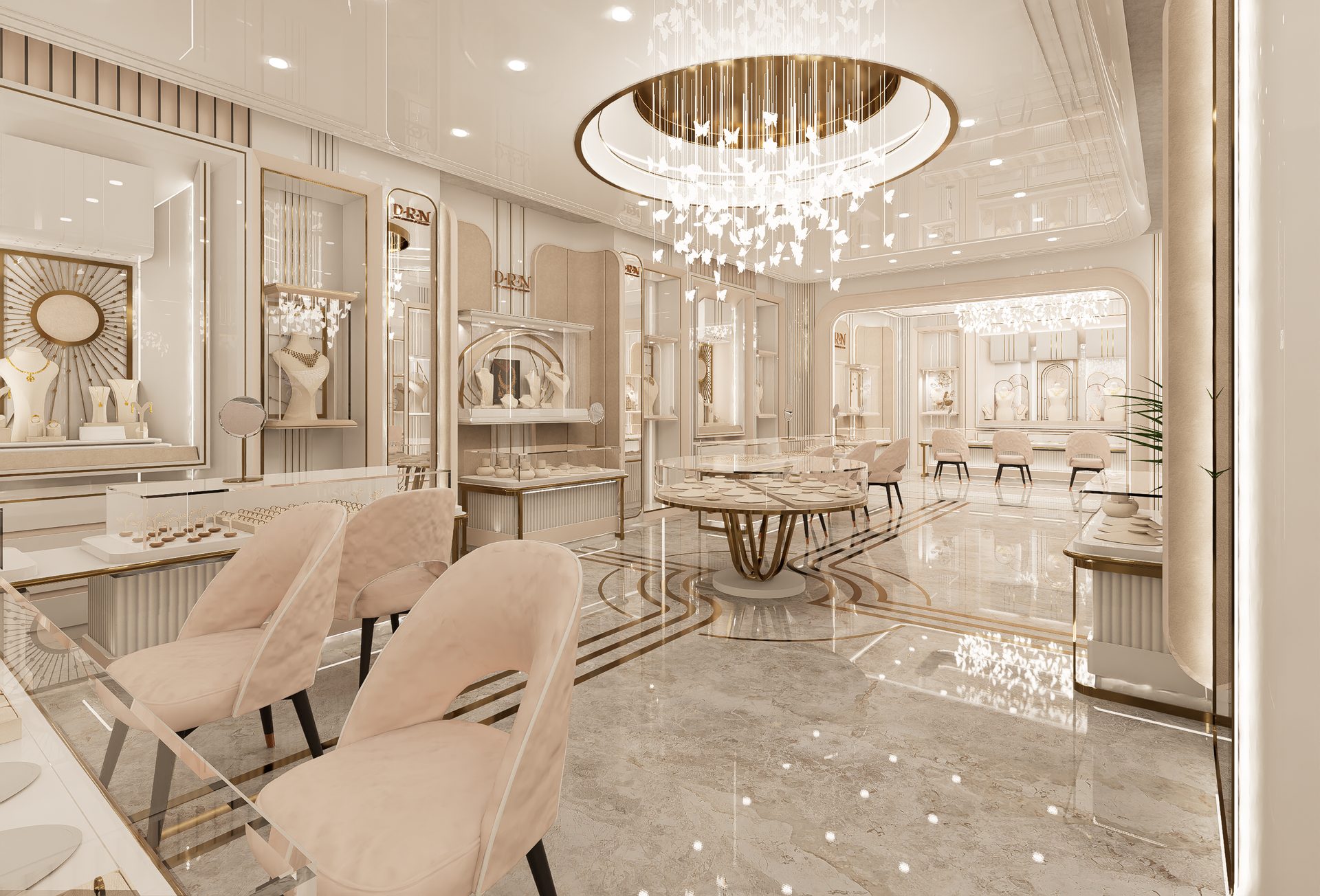 D-Ren AVR Swarnamahal showroom interior in Chennai